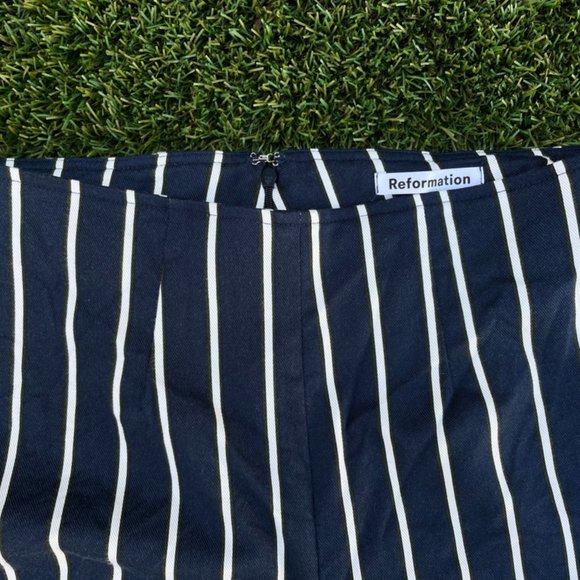 Reformation Navy & White Striped Pants - Picture 3 of 4